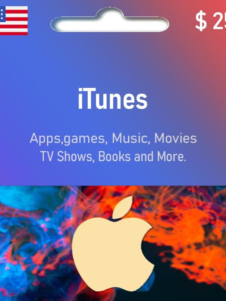 Apple iTunes Gift Cards USD $25
