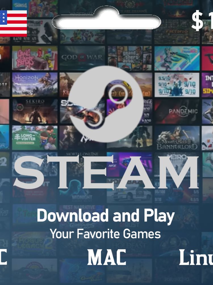 Steam Wallet Code USD $100