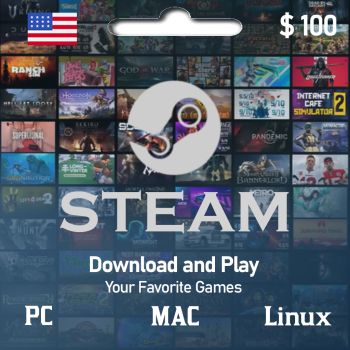 Steam Wallet Code USD $100