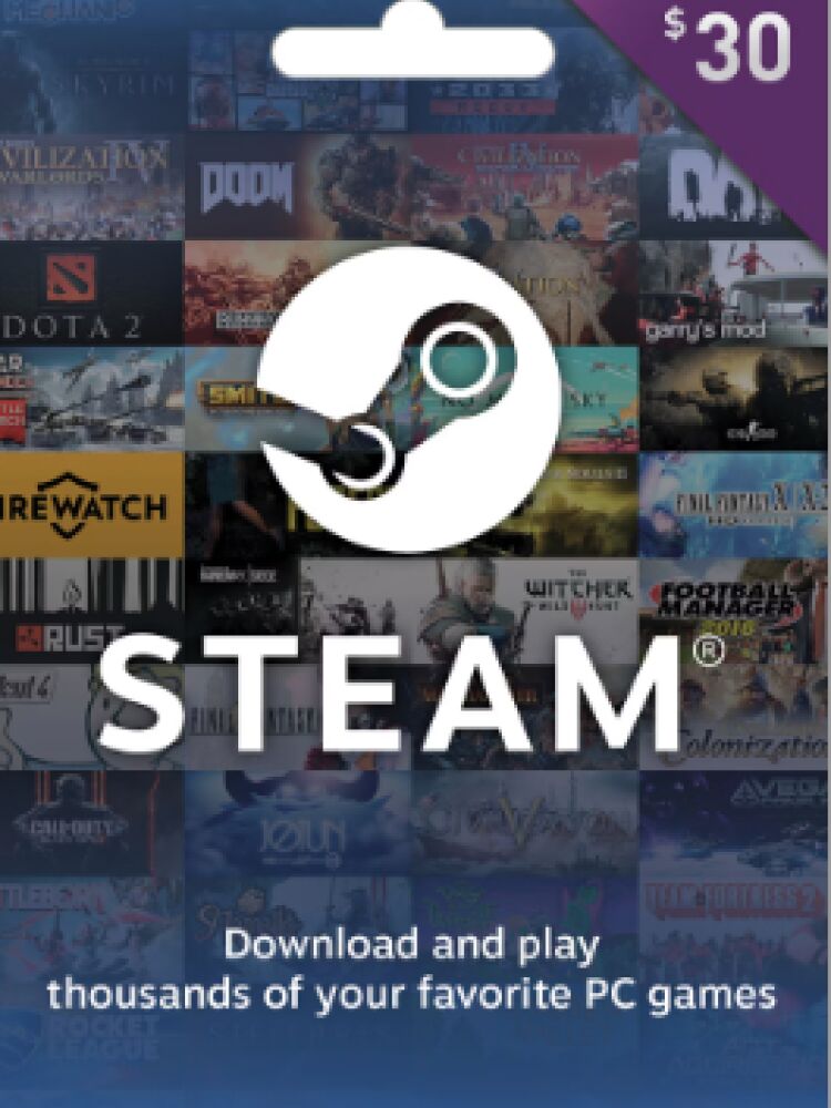 Steam Wallet Code USD $30