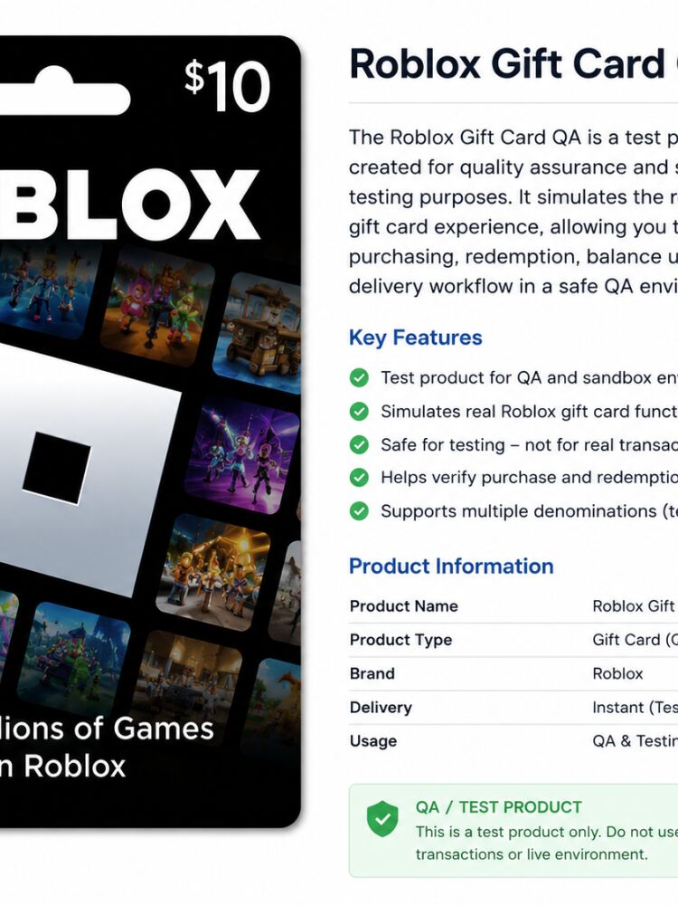 Roblox Gift Card QA